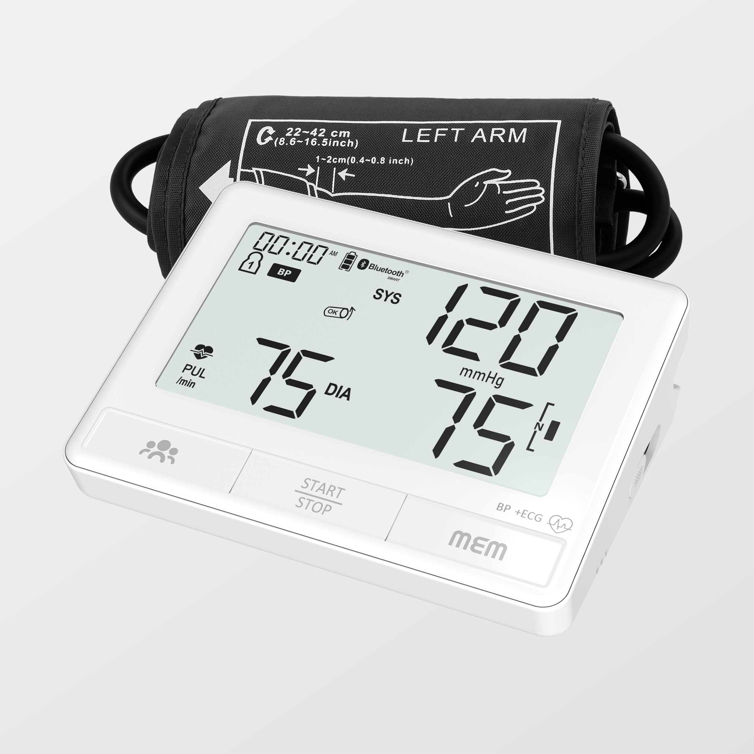 Bluetooth Arm Blood Pressure Monitor with ECG Measuring Function DBP-6679B