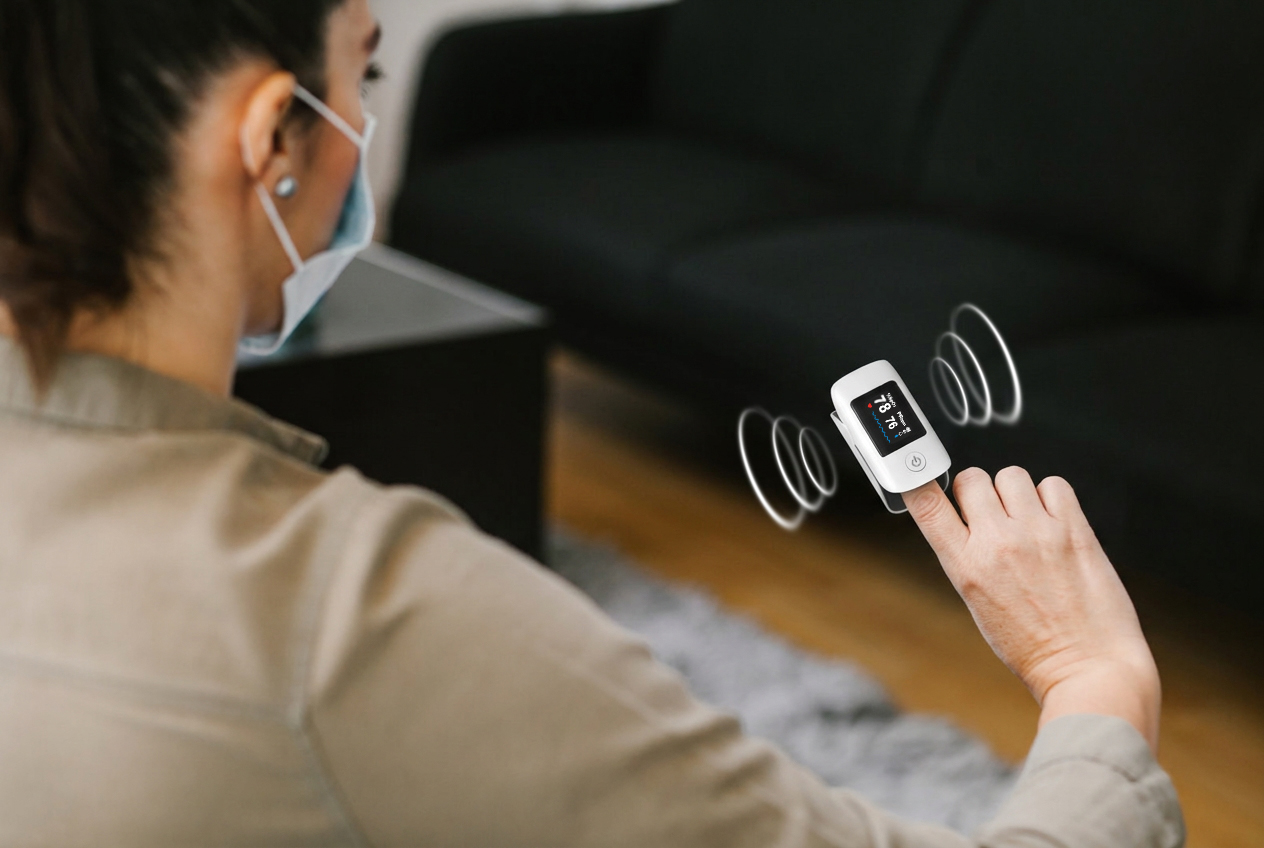 Joytech XM-111 pulse oximeter with audio feedback feature.jpg